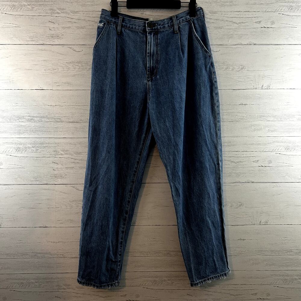 One Teaspoon Dark Wash Pleated Baggy Jeans Size 30